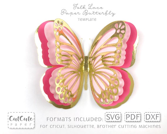 Download Butterfly Svg Gorgeous 3d Butterfly Svg Paper Butterfly Etsy