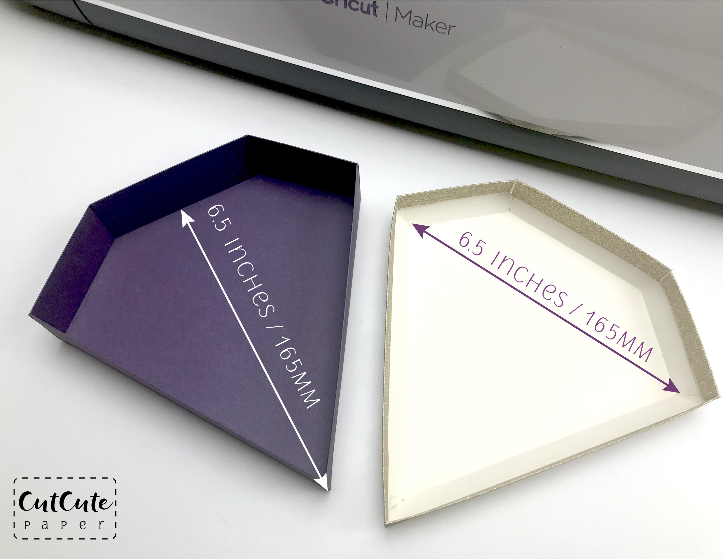 Diamond Box SVG Template for Cricut and Silhouette, DIY Gift Box Cut ...