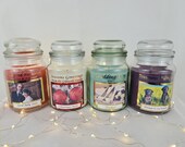 Personalised Yankee Candle Style Label Photo Christmas Wedding Birthday CANDLE NOT INCLUDED
