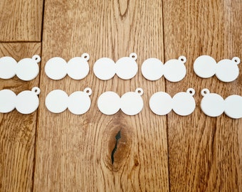 Blank Acrylic Boob Shaped Trolley Token Keyring