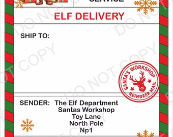 Elf Arrival Labels Colourful Digital Download | Printable Christmas Gift Tags | Festive Santa Stickers