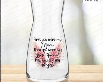 UVDTF First You Were My - Memorial Pink Wings Decal Sticker