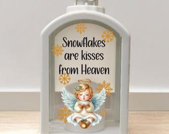 UVDTF Decal Sticker, Snowflakes Are Kisses From Heaven , Lantern sticker Decal