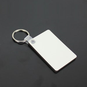 10 x Blank Sublimation Rectangle Keyrings, Double Sided