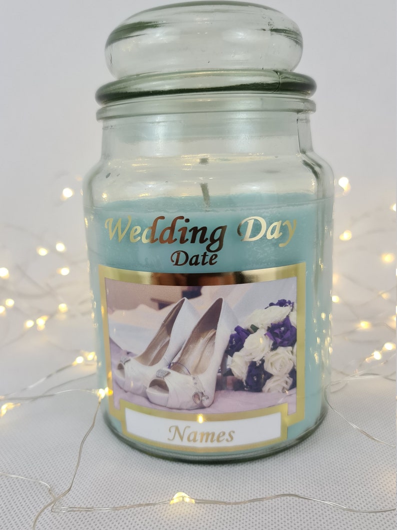 Personalised Yankee Candle Style Label Photo Christmas Wedding Etsy