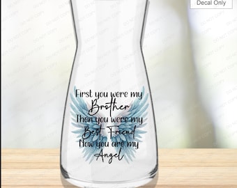 UVDTF First You Were My - Memorial Blue Wings Decal Sticker