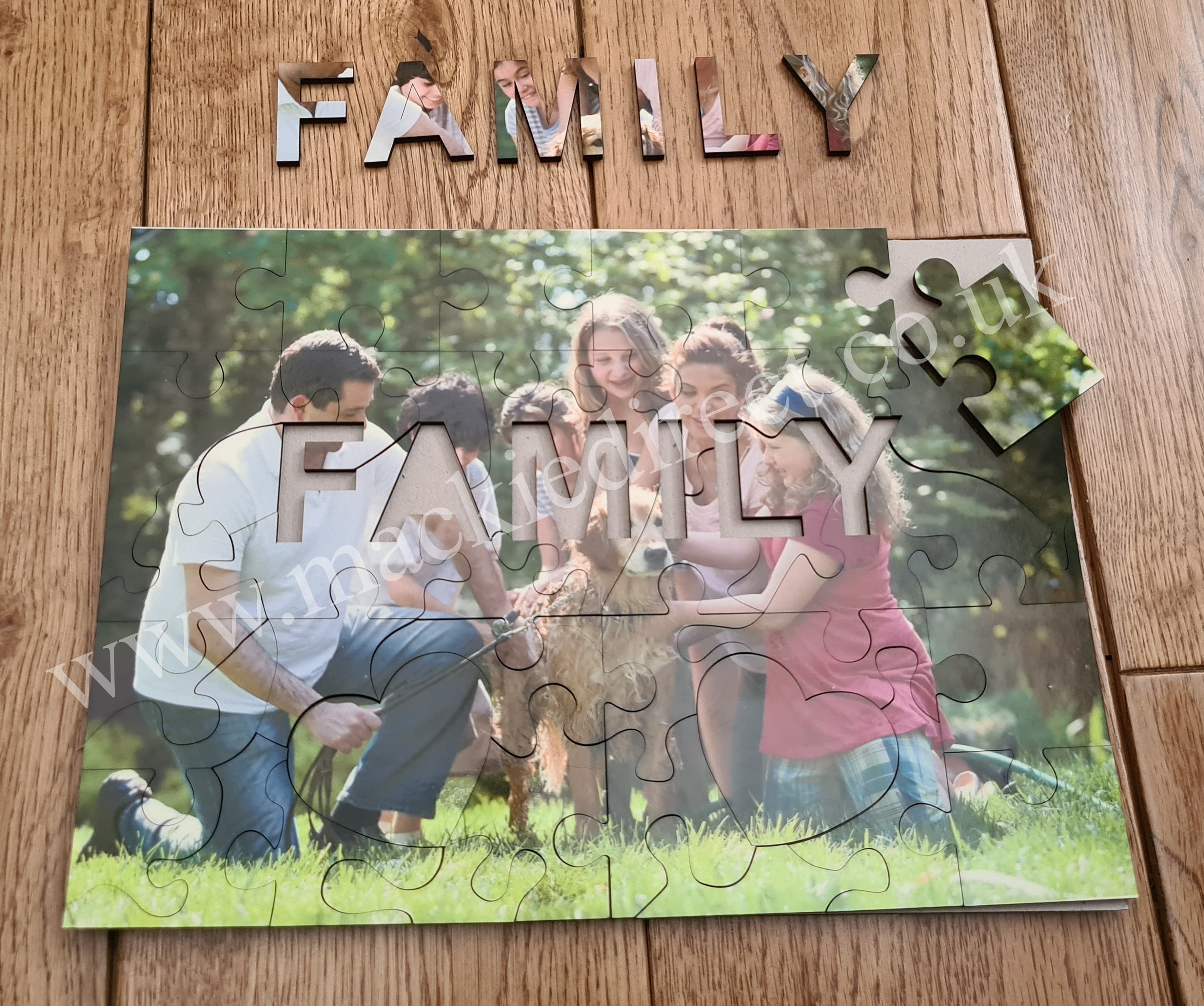 Personalised FAMILY Wooden Jigsaw Puzzle Ideal Fathers Day Etsy