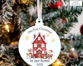 Our First Christmas in Our Home UVDTF Decal Transfer Sticker