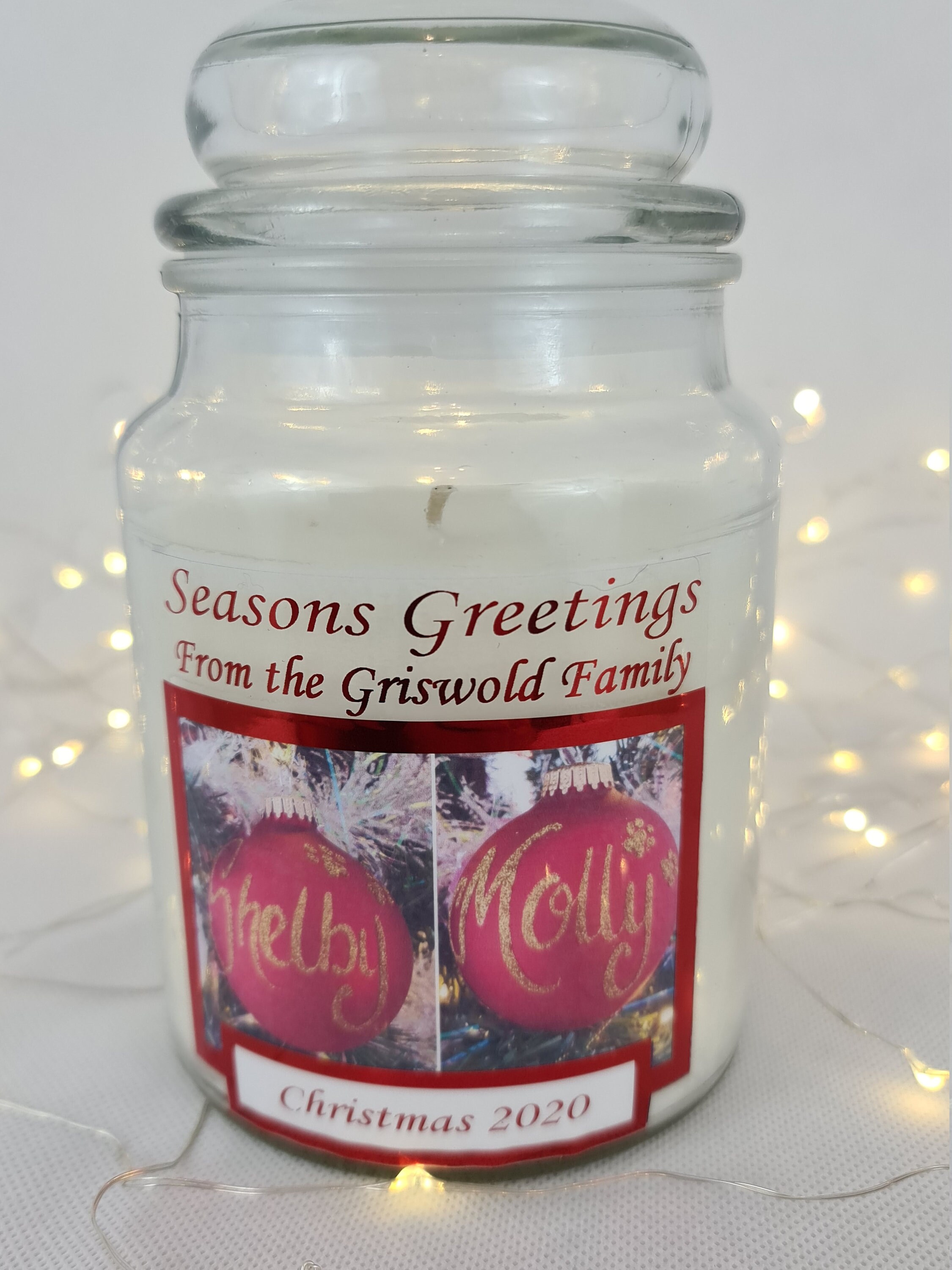 Personalised Yankee Candle Style Label Photo Christmas Wedding Etsy