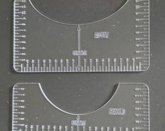 Acrylic T-Shirt Alignment Guide: Adult & Child Sizes (cm)