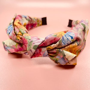 Handmade Liberty Fabric Knot Headband: Floral Alice Band