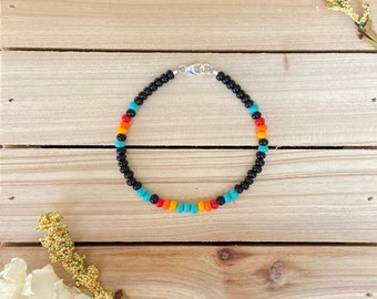 Midnight Sun Bracelet, Colorful Bracelet, Seed Bead Bracelet, Boho Bracelet, Beach Bracelet, Trendy Bracelet