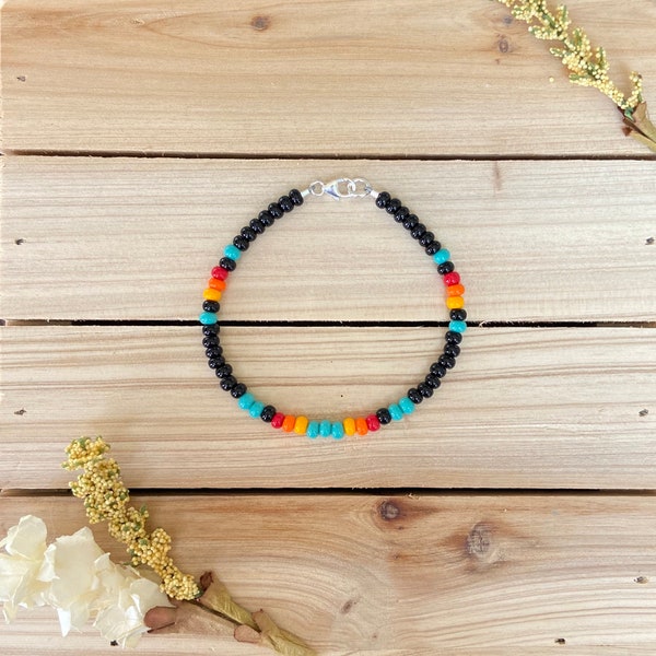 Midnight Sun Bracelet, Colorful Bracelet, Seed Bead Bracelet, Boho Bracelet, Beach Bracelet, Trendy Bracelet