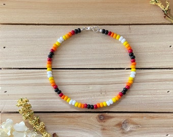 Desert Sun Beaded Anklet, Colorful Anklet, Seed Bead Anklet, Ankle Bracelet, Beach Anklet