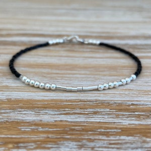 Best Mom Ever Morse Code Bracelet, Beaded Bracelet, Mothers Day Gift, Gift For Her, Sterling Silver Morse Code Bracelet, Sterling Silver