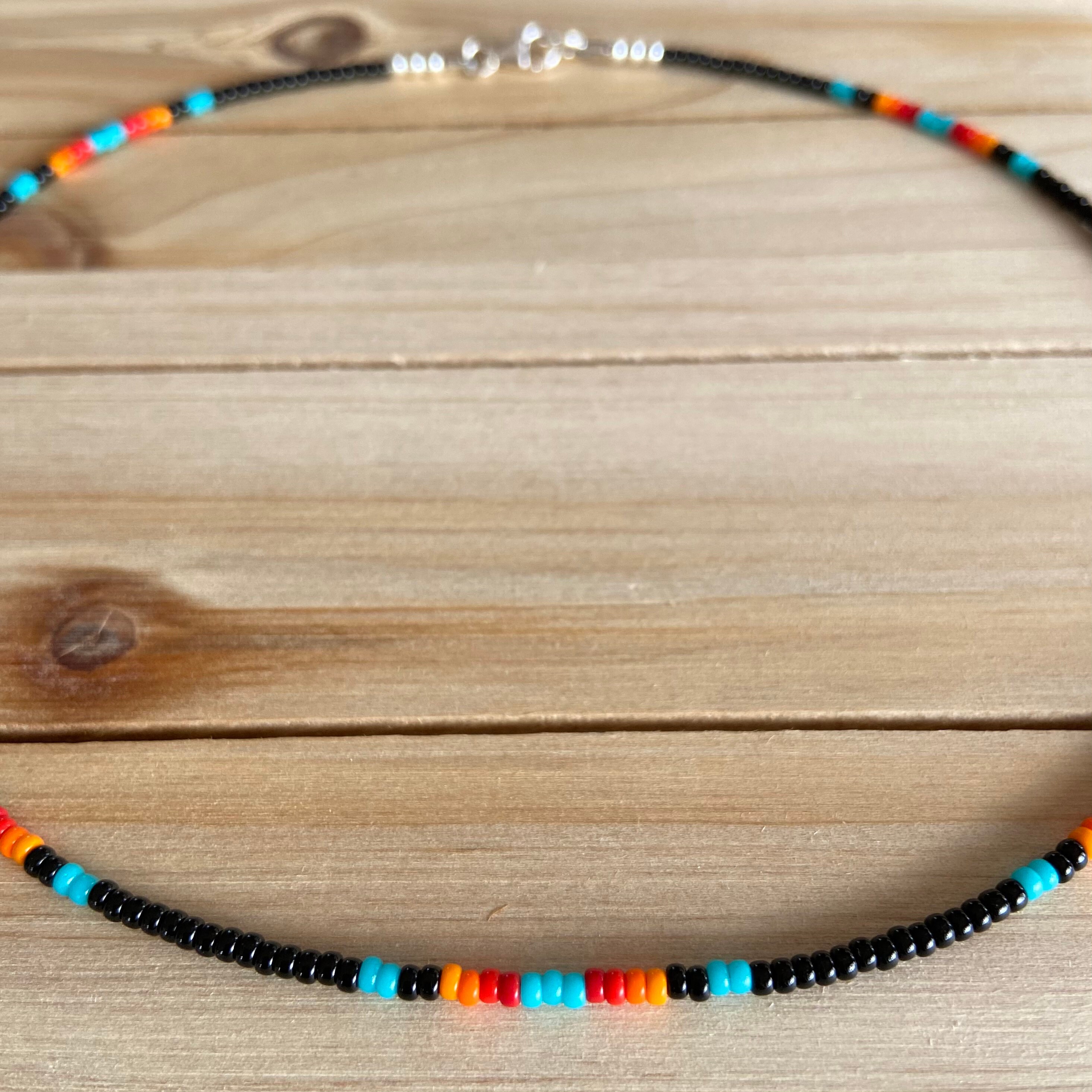 Peach Beaded Sun Choker