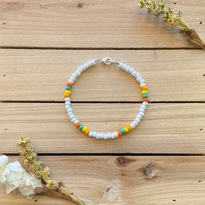 Citrus Beaded Bracelet, Beach Bracelet, Seed Bead Bracelet, Trendy Bracelet, Boho Bracelet