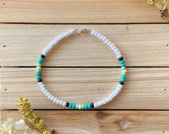 Island Breeze Beaded Anklet, Seed Bead Anklet, Beach Anklet, Ankle Bracelet, Boho Anklet