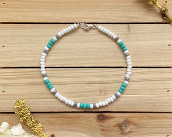 Beach Bum Beaded Anklet, Seed Bead Anklet, Beach Anklet, Ankle Bracelet, Boho Anklet