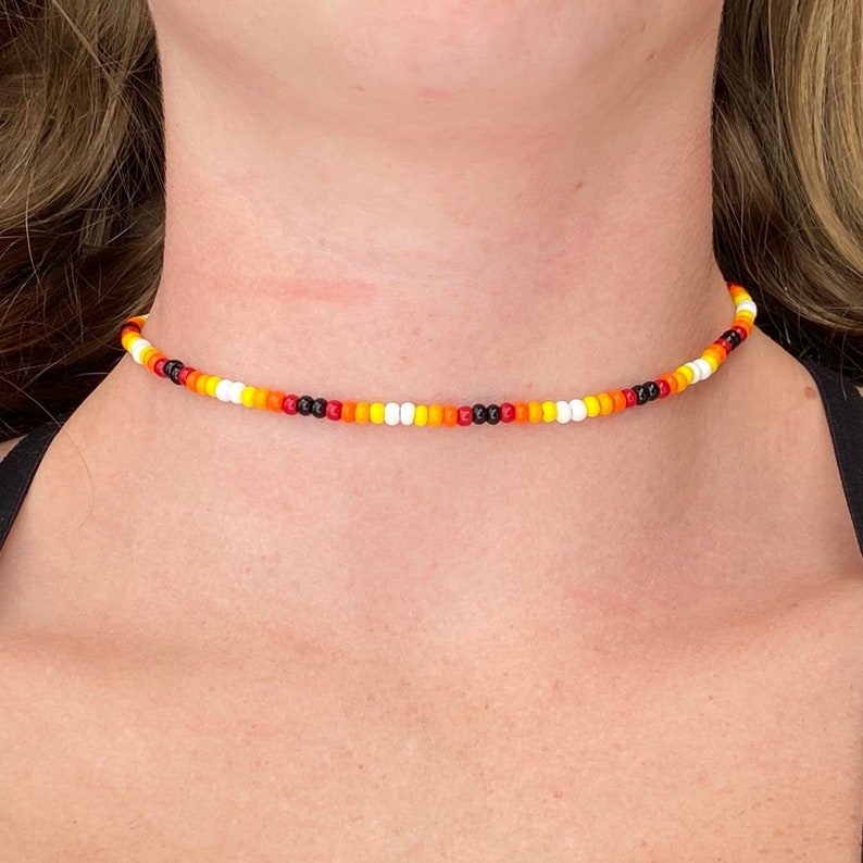 Green Sun Beaded Choker