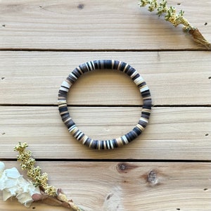 Mocha Bead Bracelet, Stacking Bracelets, Stretch Bracelet, Trendy Bracelet, Heishi Bracelet, Beaded Bracelet
