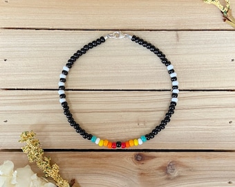 Tropics Beaded Anklet, Seed Bead Anklet, Beach Anklet, Ankle Bracelet, Boho Anklet