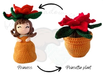 Reversible crochet PATTERN - Princess Scarlett