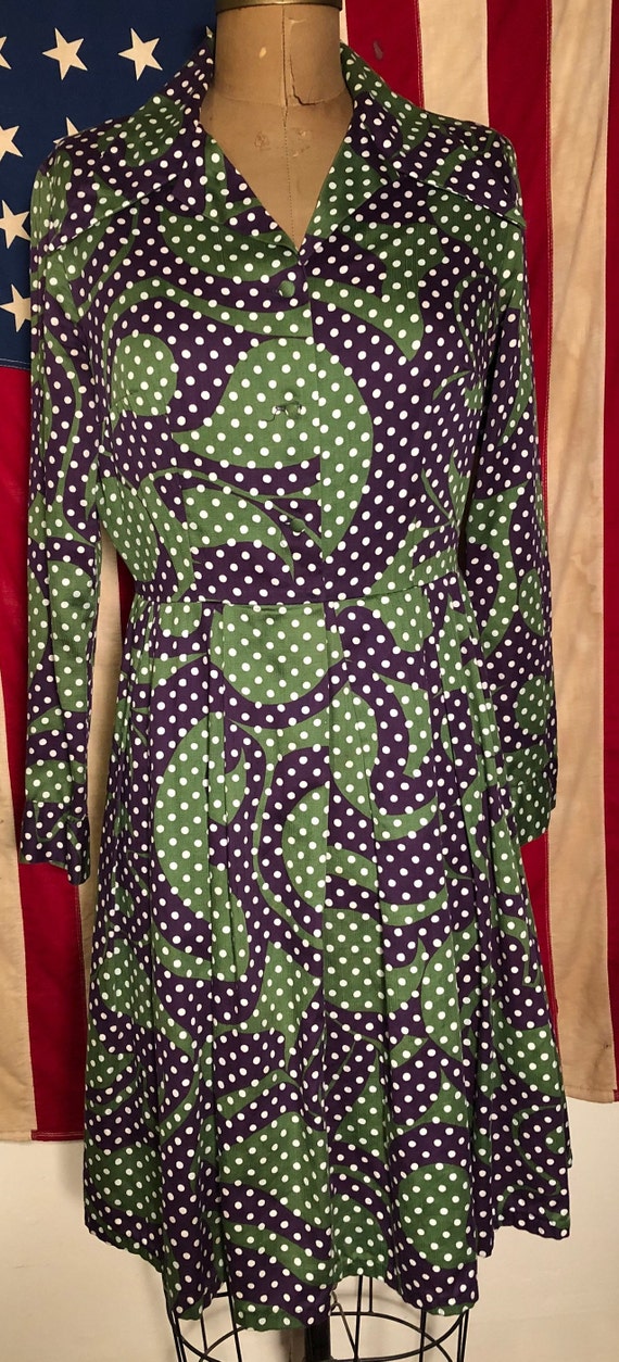 Psychedelic Polka Dot Dream late 60s early 70s Da… - image 2