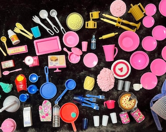 65+ Lot 80s 90s Barbie Kitchen Accessories Bake Shop