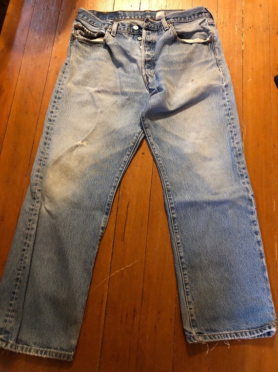 90s Levi’s XX Perfectly Worn 501 35x32 - image 1