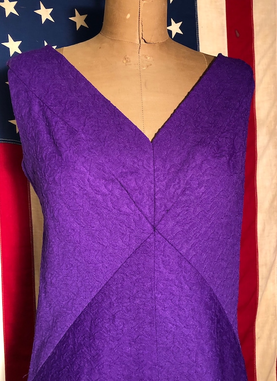 Grape Hubbabubba GoGo Mod Minidress Large 60s 70s - image 5