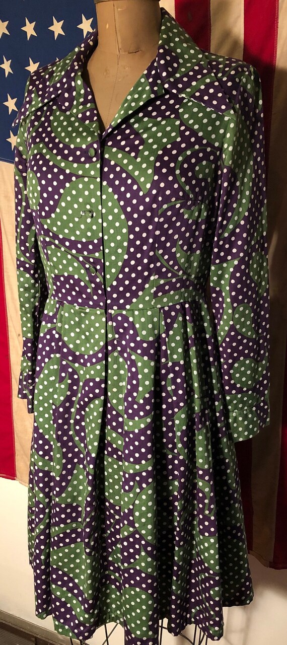 Psychedelic Polka Dot Dream late 60s early 70s Da… - image 3