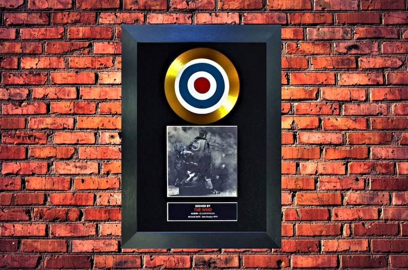 The Who Quadrophenia 40th Anniversary Gold Vinyl Cd Record And Autographed Cover Mounted And Framed Unique Collectable/Gift Bild 1