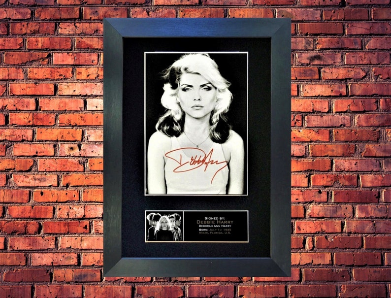 Debbie Harry Blondie Stunning Autographed Photograph Museum Grade Reproduction Mounted And Framed Collectable/Gift image 1