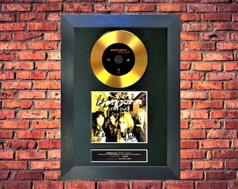 Bon Jovi "These Days" 25th Anniversary Gold Vinyl Cd Record And Autographed Cover - Mounted And Framed - Collectable/Gift