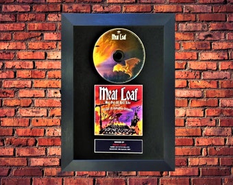 Meat Loaf - Bat Out Of Hell "LIVE" - RARE Original Vintage CD (2004) And Autographed Cover - Mounted And Framed - Unique Collectable/Gift