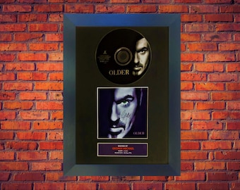 George Michael - 25th Anniversary "OLDER" Original Vintage Cd And Autographed Cover - Mounted And Framed - Unique Collectable/Gift