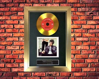 Bob Dylan "Highway 61 Revisited" 50th Anniversary Gold Vinyl Cd Record And Autographed Album In A GOLD Frame - Unique Collectable/Gift