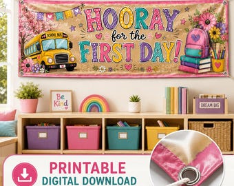 Bus - Pink - Welcome Back to School Banner | Digital Banner