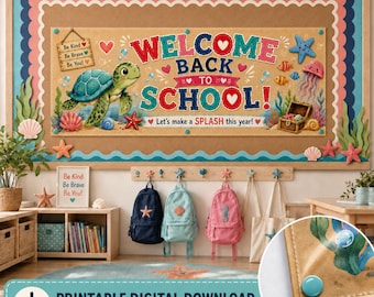 Sea Turtle - Welcome Back to School Banner | Digital Banner