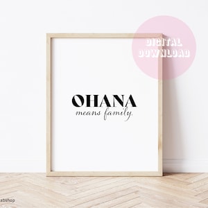 Lilo & Stitch Ohana Means Family Digital Poster