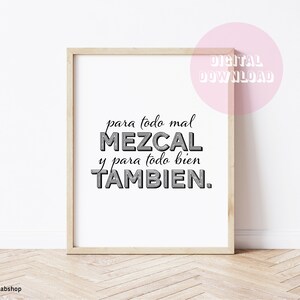 Mezcal Digital Poster - Downloadable Print, Poster, Wall Art, Room Decor, Instant Download