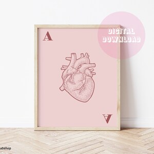 ACE of HEARTS - Pink Decor, Cards, Poker, Love