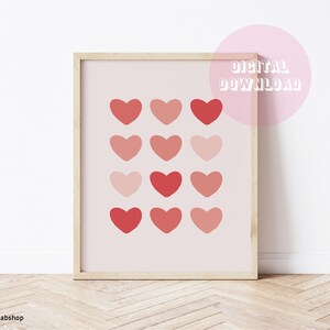 HEARTS - vday wall decor, apartment decor, valentines day