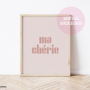 MA CHERIE - Arte imprimible del Día de San Valentín