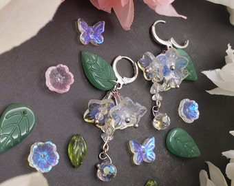 Spring flowers bunch earrings
