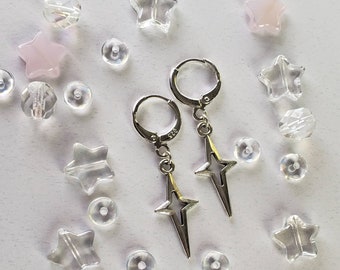 Star flash drop earrings