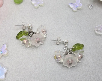 Hand made Mini bell flower bouquet earrings