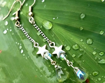 Star drop earrings