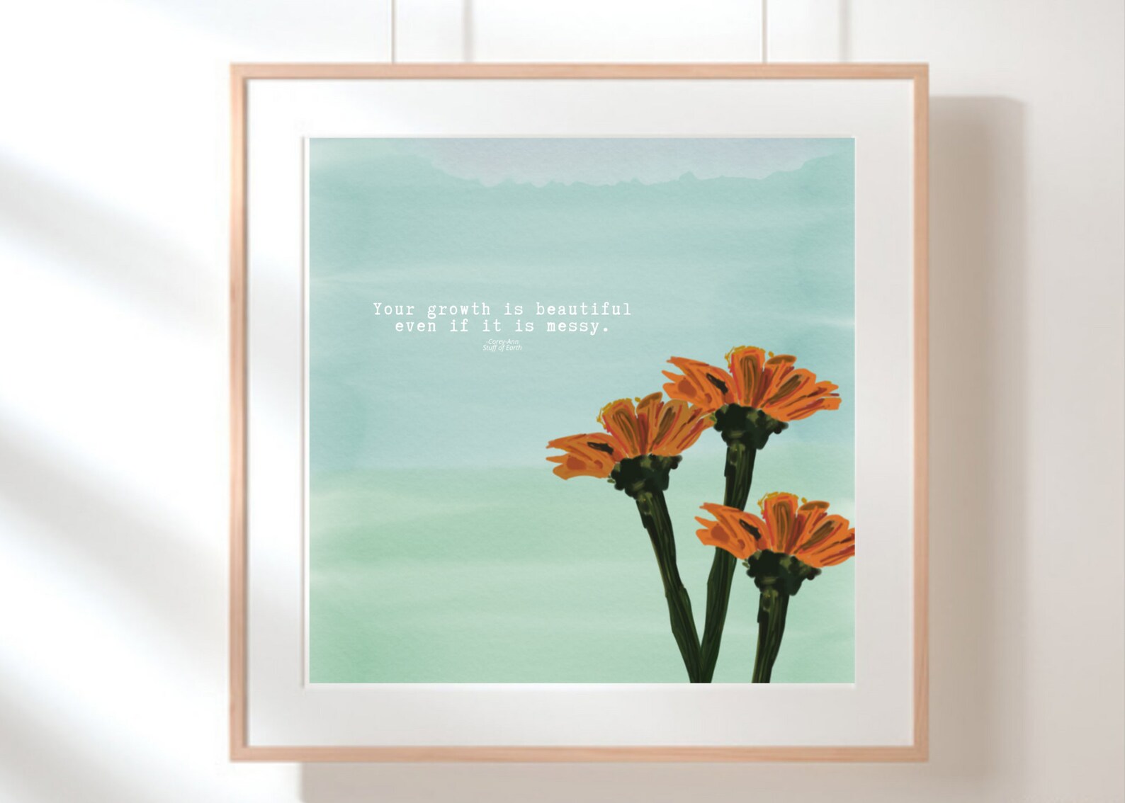 Growth Painting Inspirational Art Wall Art Growth Quote | Etsy